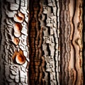 Different textured tree bark - ai generated image