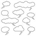 different thought bubbles collection Royalty Free Stock Photo