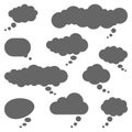 different thought bubbles collection Royalty Free Stock Photo