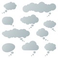 different thought bubbles collection Royalty Free Stock Photo