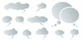 different thought bubbles collection Royalty Free Stock Photo