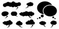different thought bubbles collection Royalty Free Stock Photo