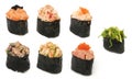 Different tipes of sushi