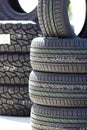 Different Tires for Sale Royalty Free Stock Photo