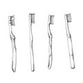 Four Different toothbrushes