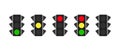 different traffic lights. Vector illustration. stock image.