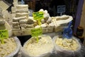 Typical turkish goat cheese fore sale in a bazaar