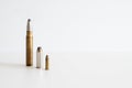 Different type of bullets isolated over a white background Royalty Free Stock Photo