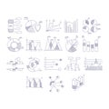 Different Type Of Hand Drawn Charts Set