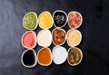 Different type of sauces Royalty Free Stock Photo