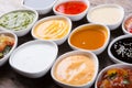 Different type of sauces Royalty Free Stock Photo