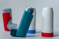 Different types of asthma inhalers Royalty Free Stock Photo
