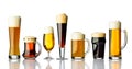 Different types of beer Royalty Free Stock Photo