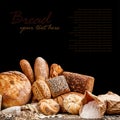 Different types of bread Royalty Free Stock Photo