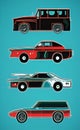 Different types of cars illustration art