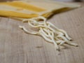 Different types of cheese on a wooden plank Royalty Free Stock Photo