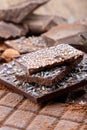Different types of chocolate bars. Organic artisan chocolate