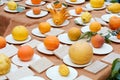 Different types of citrus fruits during spring fair