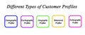 Types of Customer Profiles Royalty Free Stock Photo