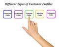 Types of Customer Profiles Royalty Free Stock Photo