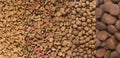 Different types of dog food Royalty Free Stock Photo