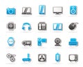 Different types of electronics icons Royalty Free Stock Photo