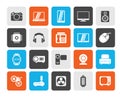 Different types of electronics icons Royalty Free Stock Photo