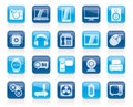 different types of electronics icons Royalty Free Stock Photo