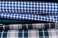 Different types of fabrics lie on each other Royalty Free Stock Photo