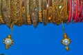 Different Types Of Gold, Glass & Metal Bangles. Indian Traditional Ornaments For Married Female. Image - 9