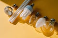 Are different types of light bulbs - incandescent, energy-saving and LED