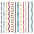 Different types of machine stitch brush pattern