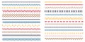 Different types of machine stitch brush pattern