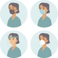 Different types of medical protective face gear