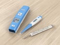 Different types of medical thermometers