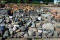 Different types of natural stones for construction Royalty Free Stock Photo
