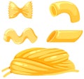 Different Types of Pasta Royalty Free Stock Photo