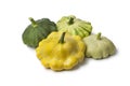 Different types of Pattypan Squashes