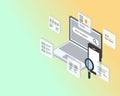 Different types of Rich Snippets or rich results with additional data displayed Royalty Free Stock Photo