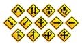 Traffic safety rules and signs vector images Royalty Free Stock Photo