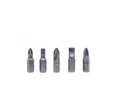Screwdriver tips of different types, closeup Royalty Free Stock Photo
