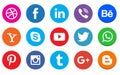 Social media icon collection buttons Royalty Free Stock Photo