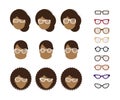 Different types of spectacle frames for various types of face ovals