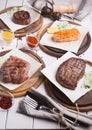 Different types of steak Royalty Free Stock Photo
