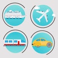Different types of transportation. Business infographic. Vector