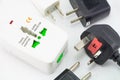 Different universal adapters Travel adapters Royalty Free Stock Photo