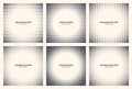 Different Variations Halftone Circle Frame Set Vector Isolated Abstract Patterns Royalty Free Stock Photo