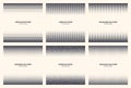 Different Variations Halftone Patterns Set Vector Borders Isolated On White