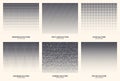 Different Variations New Halftone Gradient Vector Patterns Set Isolated On White Royalty Free Stock Photo