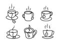Different variations of teacups drawings